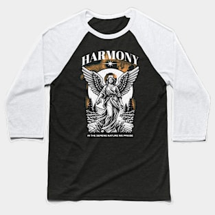 Harmony Statue in Nature | T Shirt Design Baseball T-Shirt